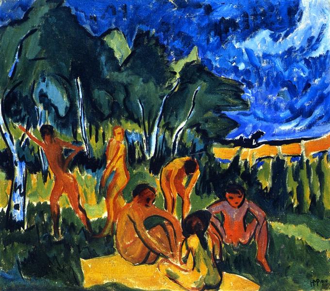 Badende w Moritzburgu - 1910