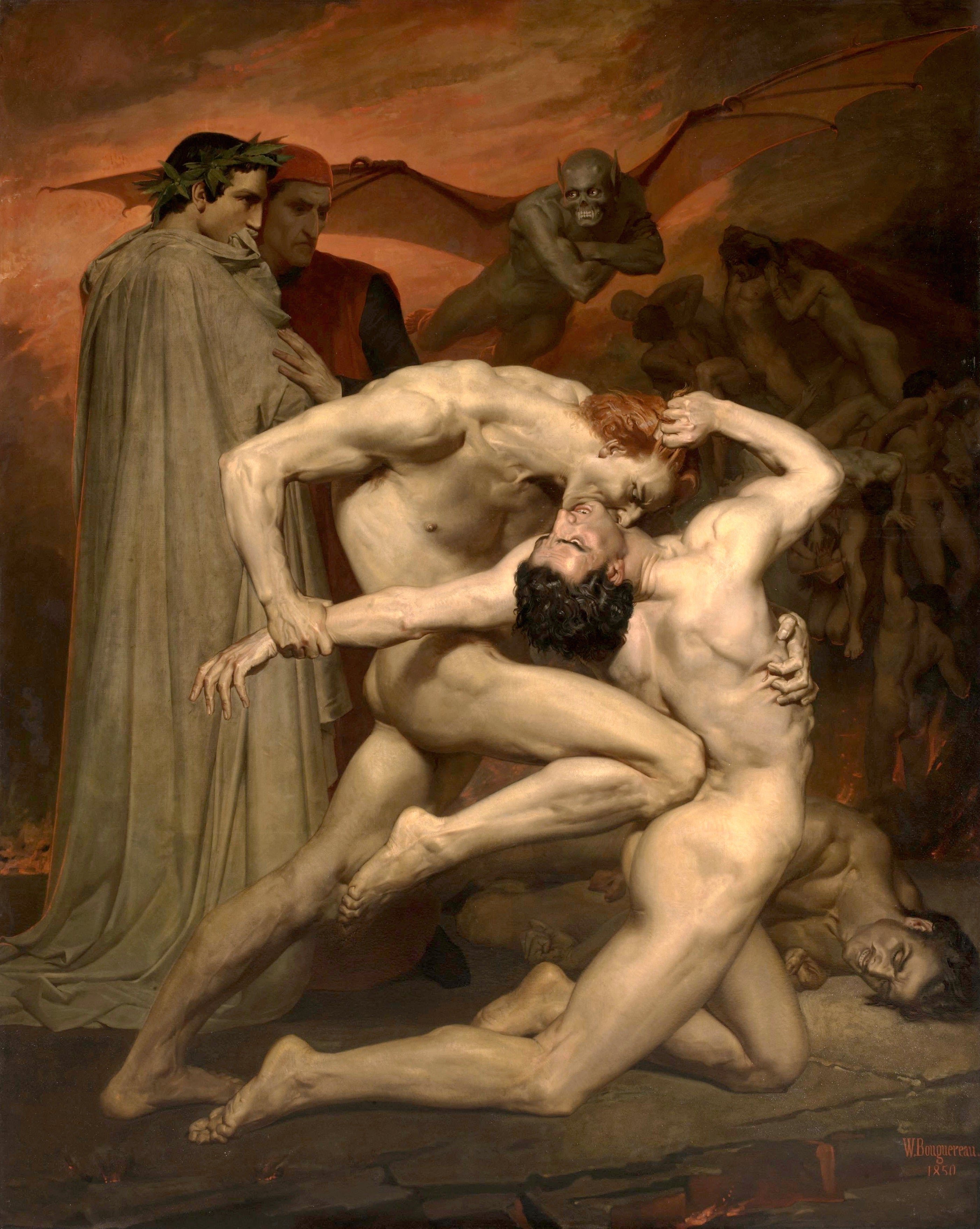 Dante und Virgil in der Hölle