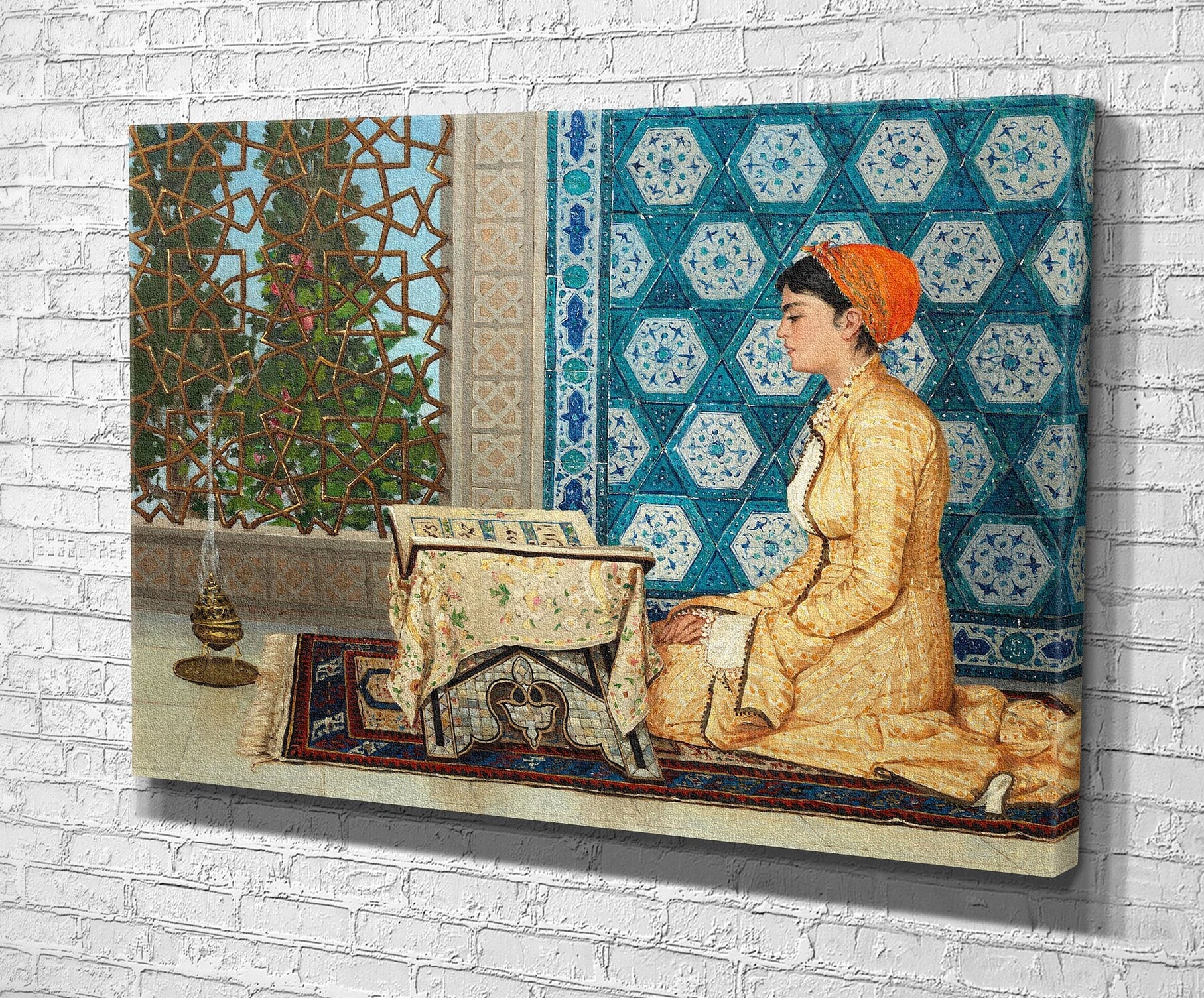 Ragazza che recita il Corano - 1880