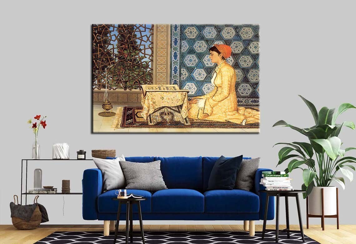 Ragazza che recita il Corano - 1880