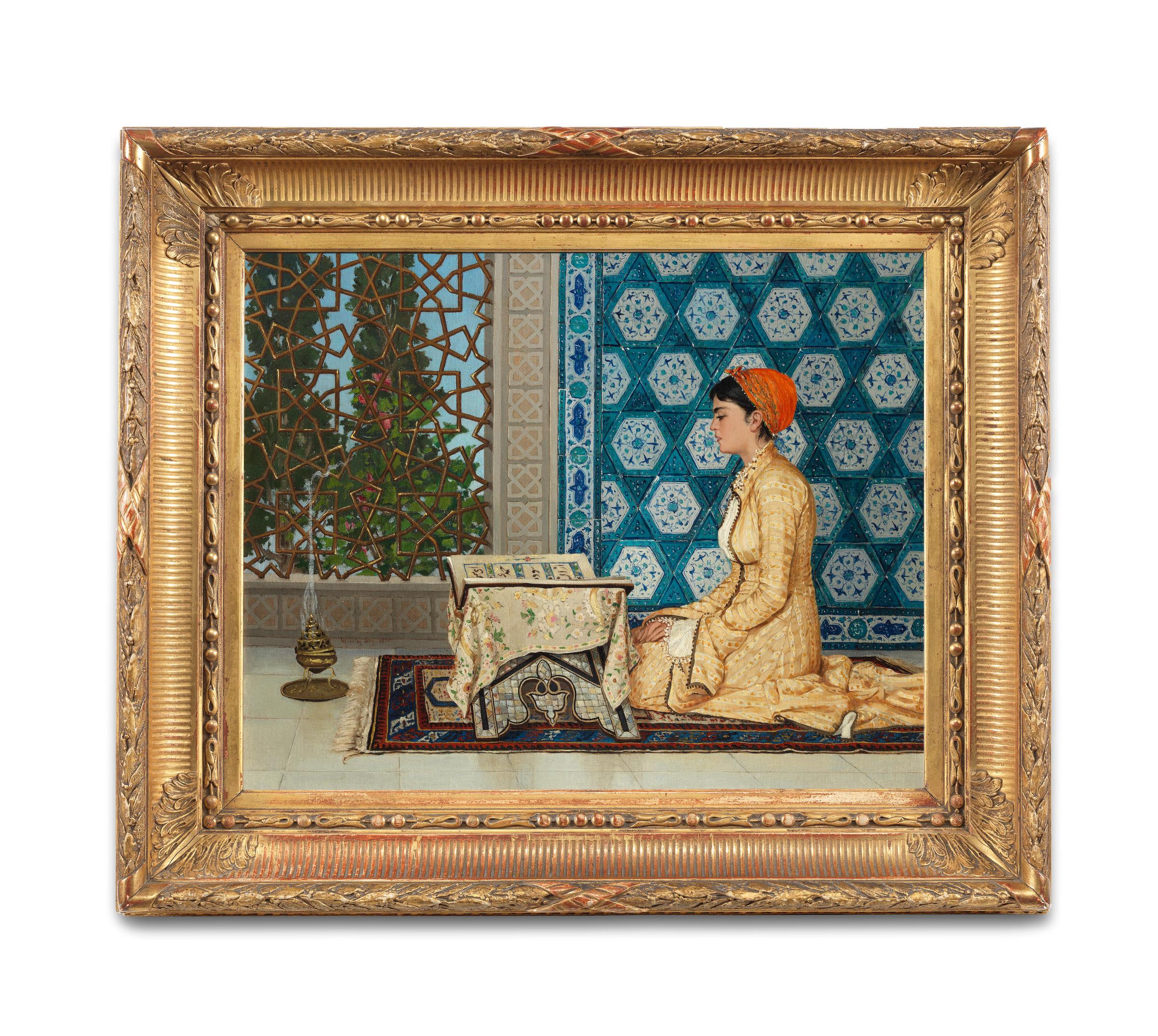 Ragazza che recita il Corano - 1880