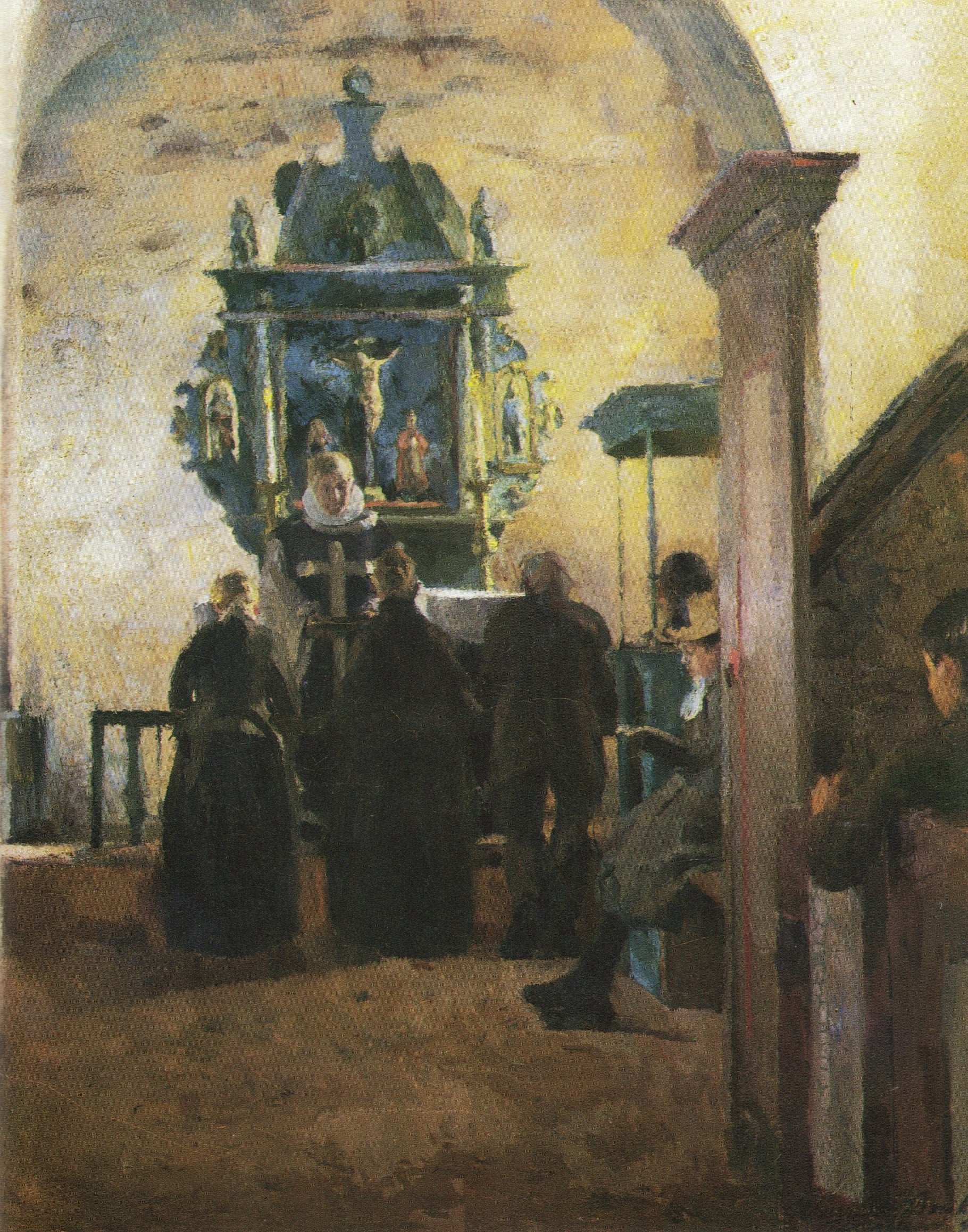 The altar of the Tanum Church in Bærum - 1891