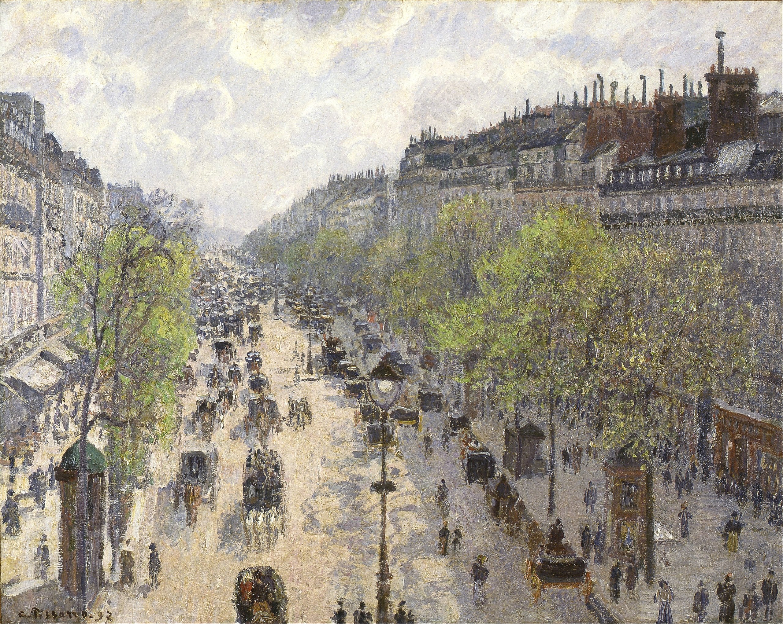 Montmartre Boulevard im Frühjahr