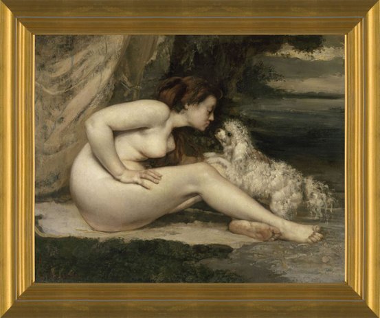 Naked Woman with Dog