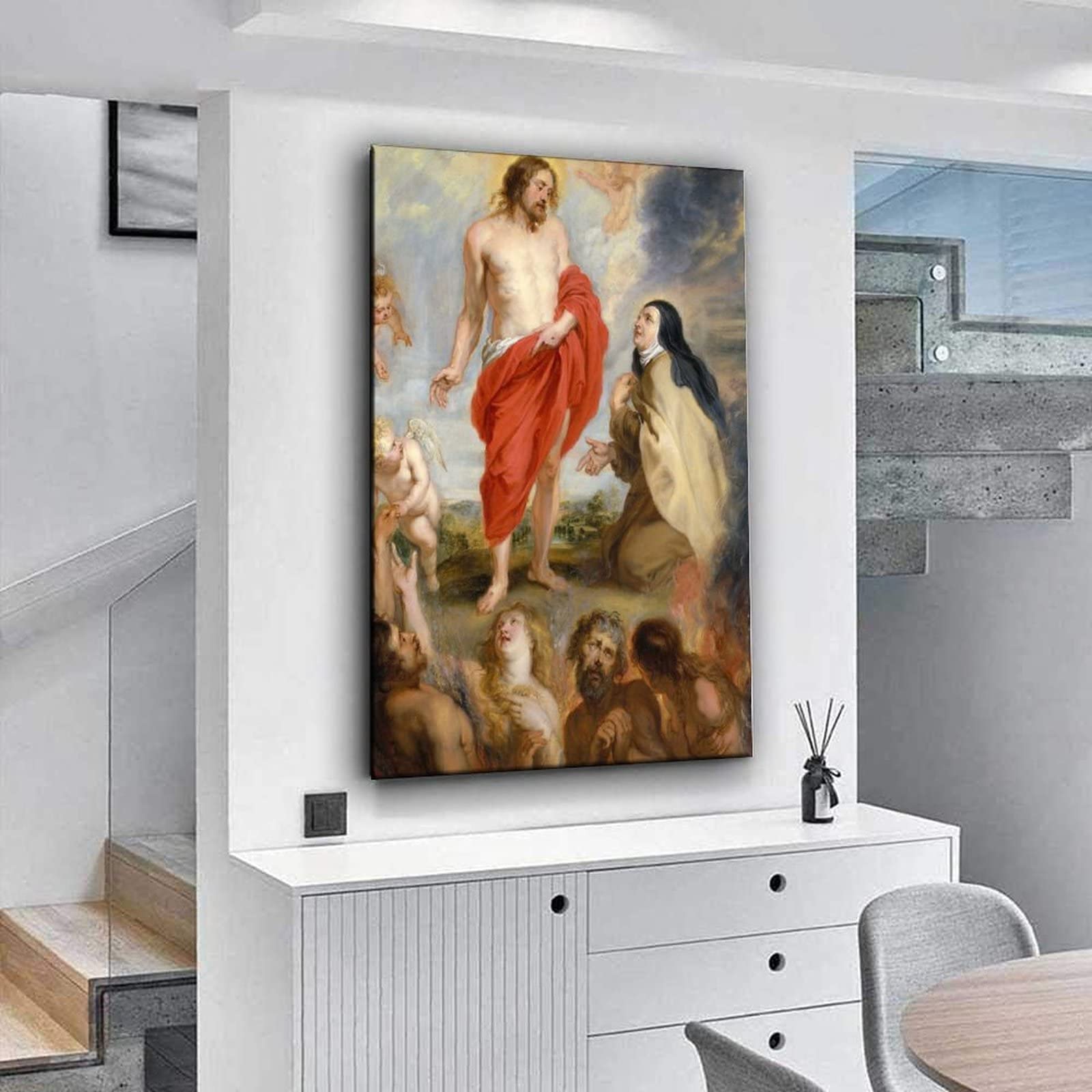 Santa Teresa de Ávila interceding för Souls of Purgatory