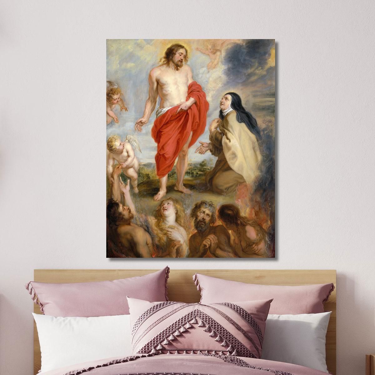 Santa Teresa de Ávila intercetta per le anime del purgatorio