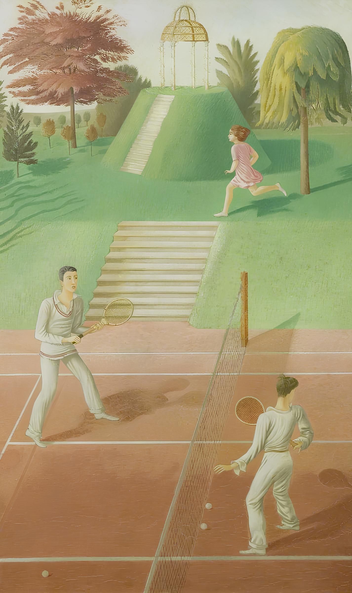 Tenis (Tríptico - Panel Central) - 1930