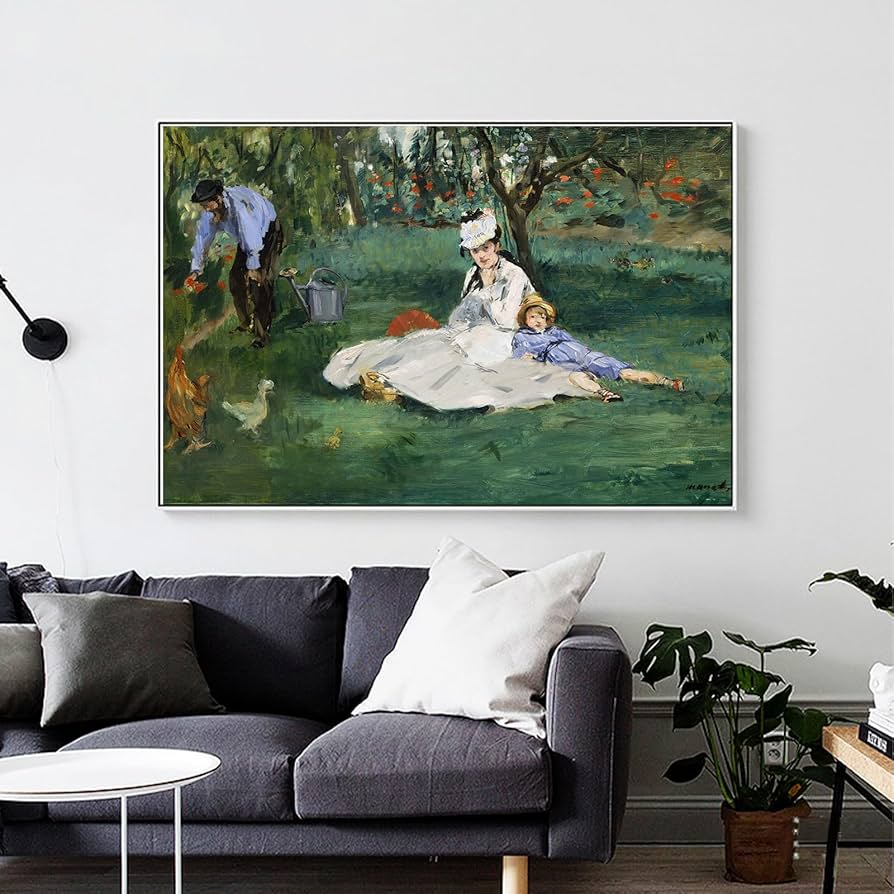 Rodzina Monet w ogrodzie Gardenuil - 1874