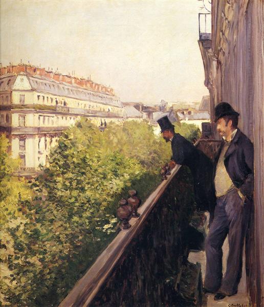 Un Balcón - Bulevar Haussmann - 1880