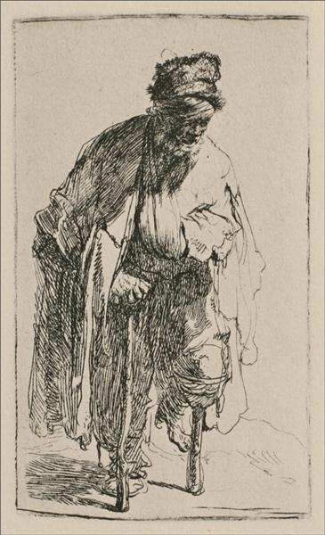 A beggar with a stick leg - 1630