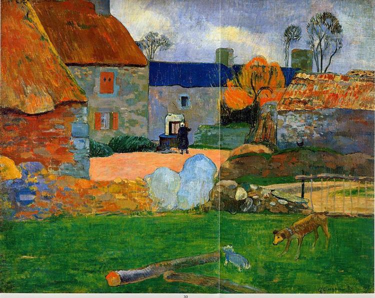 Ein blaues Dach (Farm in Pouldu) - 1890