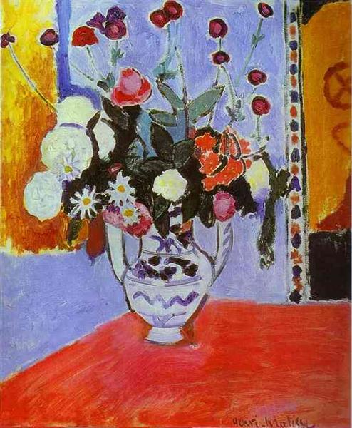 Vaso con due maniglie (un bouquet di fiori) 1907