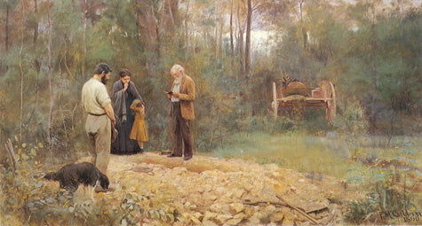 A burial on the bushes - 1890