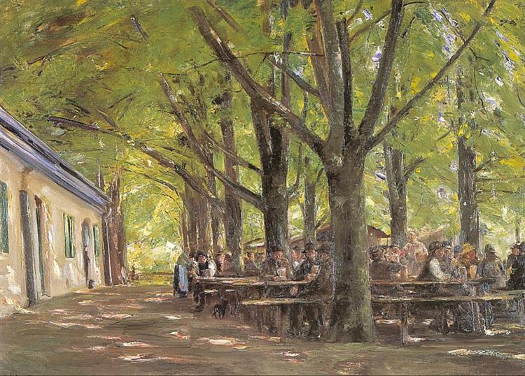 Eine ländliche Brasserie - Brannenburg - Bayern - 1894