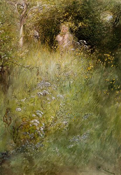 A fairy or Kersti and a sight of a meadow