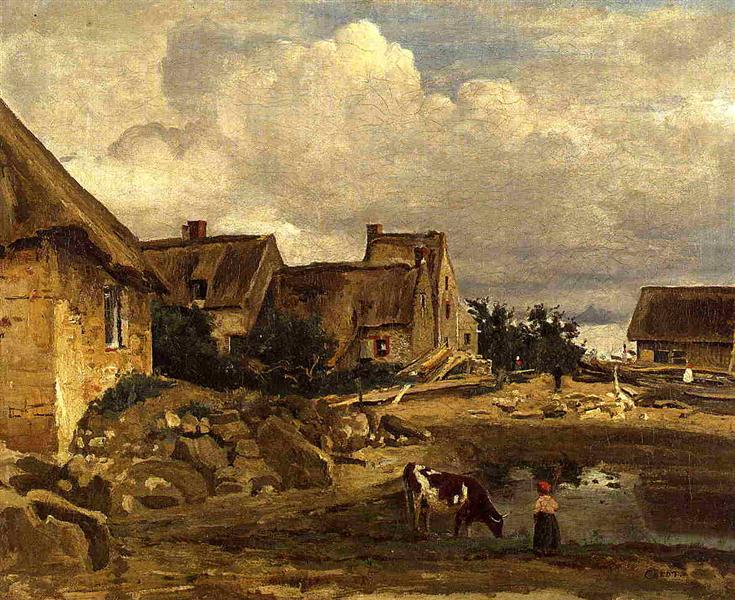 Um curral perto de Fontainebleau - 1830