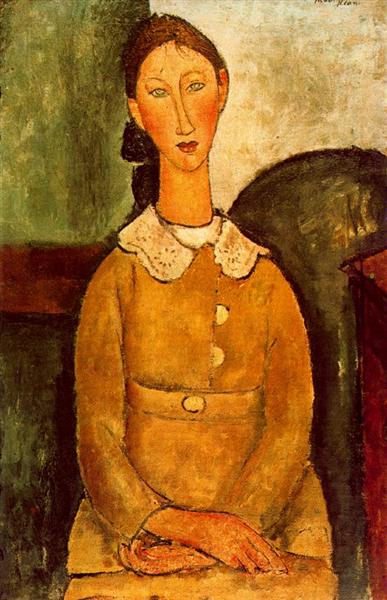 A girl with yellow dress - 1917