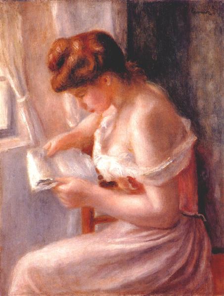 Una Niña Leyendo - 1891