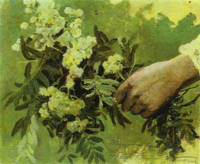 Una mano con fiori