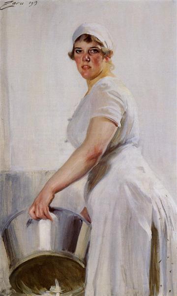 Una cameriera da cucina - 1919