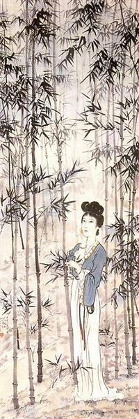 A lady among bamboo