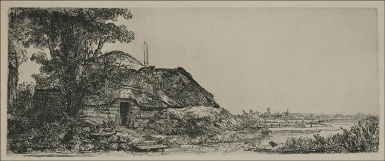 Een geweldig landschap met molenkaars - 1641