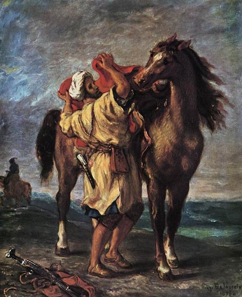 A Moroccan Reilley A Horse - 1855