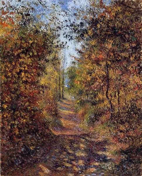 Eine Straße im Wald - Pontoise - 1879