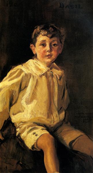 Een portret van Basil Mundy - 1908