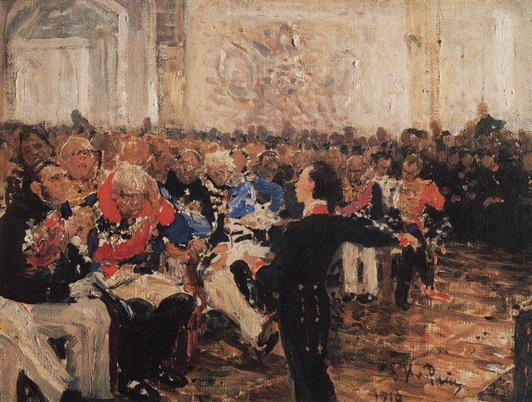 A. Pushkin on the Act på Liceo den 8. - 1815 - 1910 - 1910