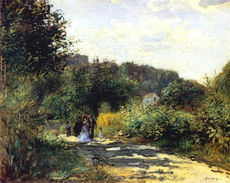 Ein Weg in Louveciennes - 1870