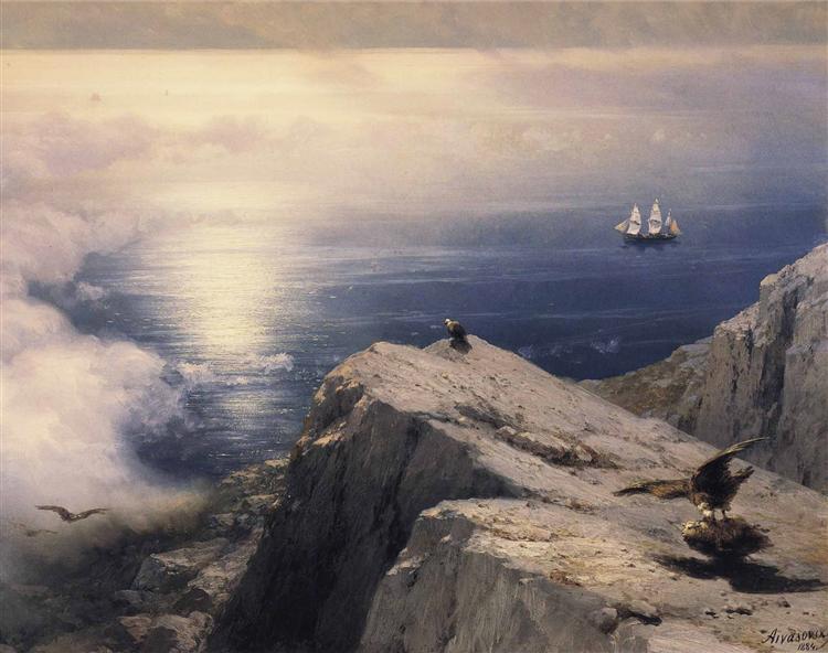 A rocky coastal landscape in the Aegean - 1884