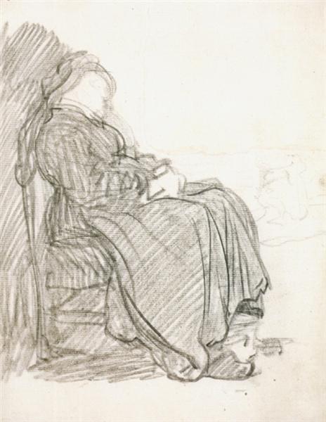 A study of a sleeping woman - 1630