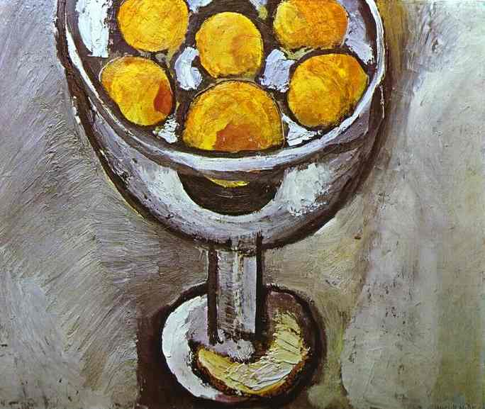 A vase with oranges 1916 