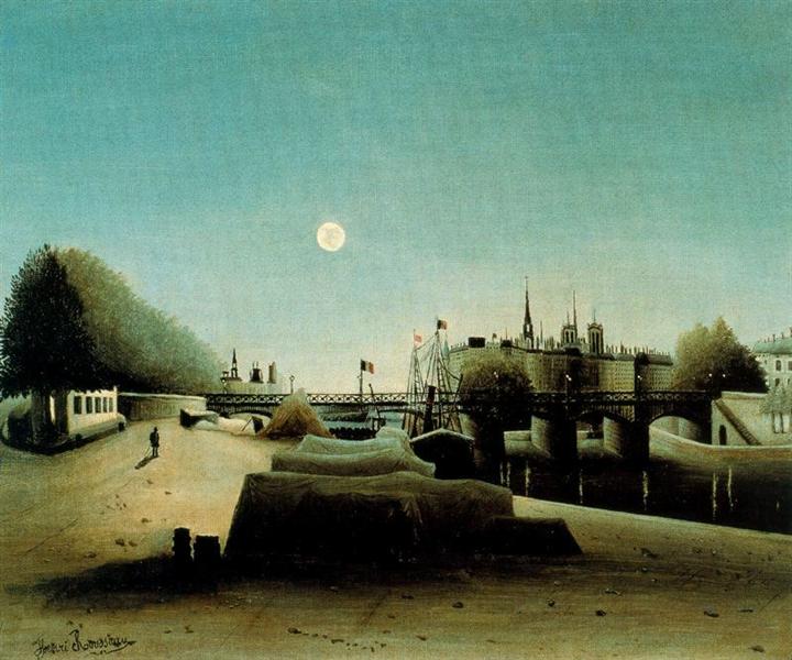 Una Vista De La Isla Saint Louis Desde La Tarde De Port Saint Nicolas - 1888