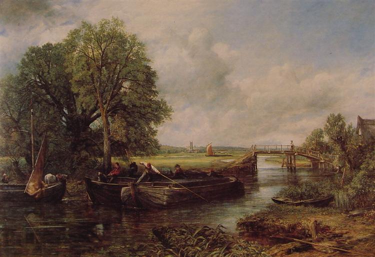 Una Vista Del Stour Cerca De Dedham - 1822