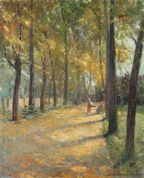 A walk through the park - 1915