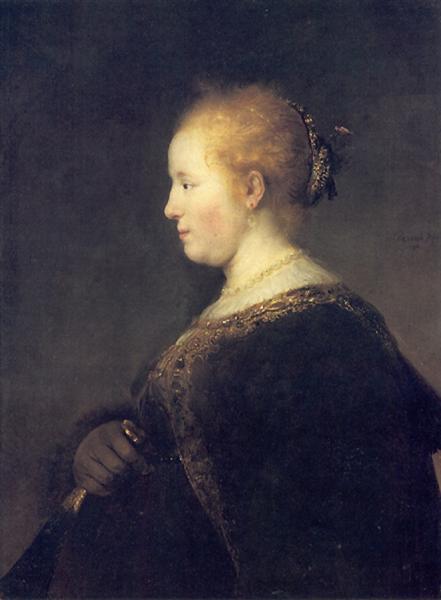 A young woman with a fan - 1632