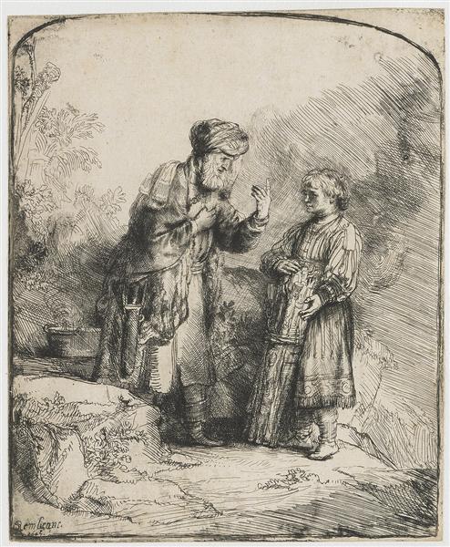 Abraham och Isaac - 1645