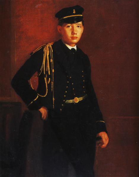 Achille de Gas als marine -cadet (detail) - 1857