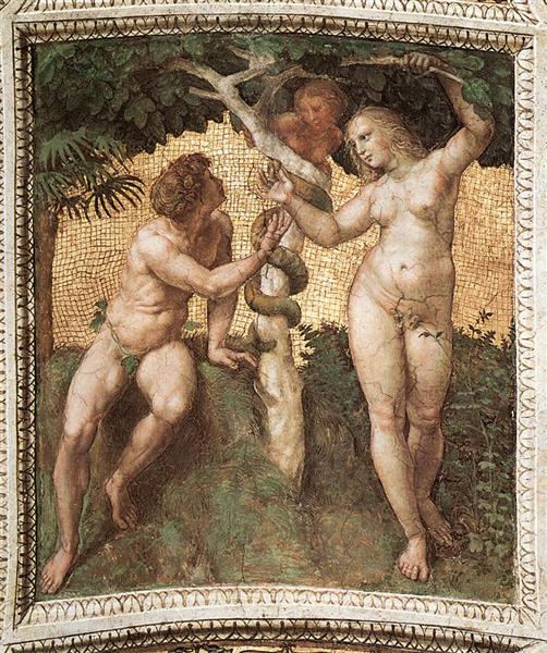 Adam and Eve - From the 'Stanza Della Segnatura' - 1511