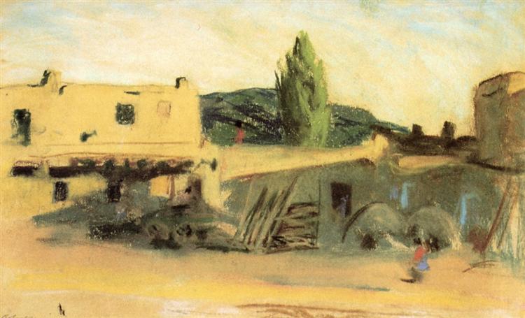 Clădiri Adobe - Santa Fe - 1917