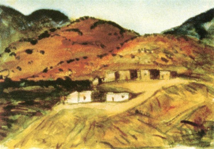 Adobe Houses - Nouveau-Mexique - 1917