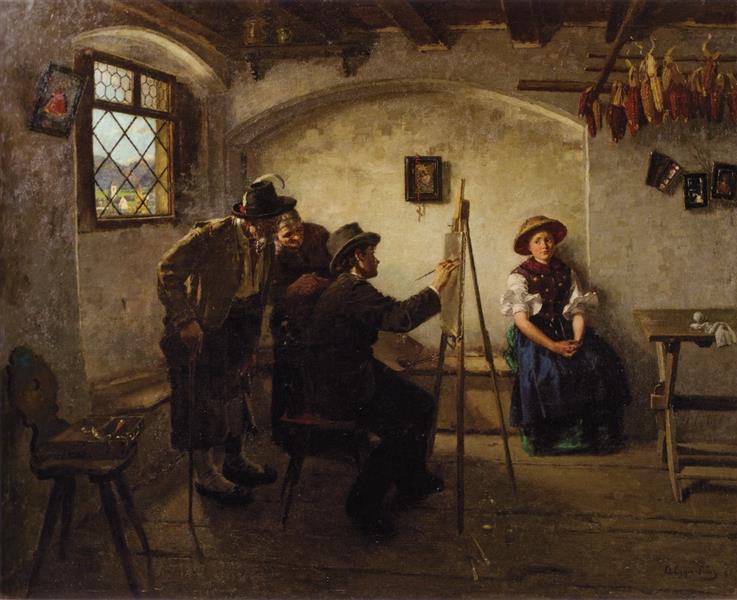 The portraitist in the field - 1891