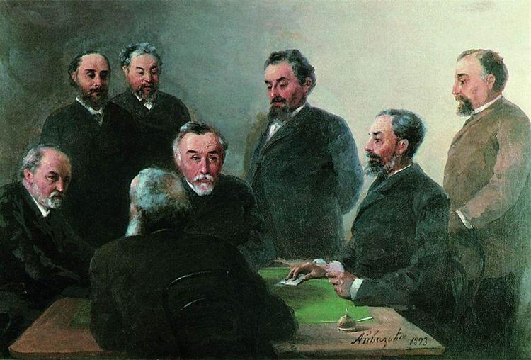 Aivazovsky avec des amis - 1893