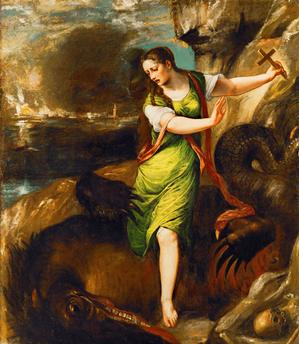 Santa Margarita und der Drache - 1565