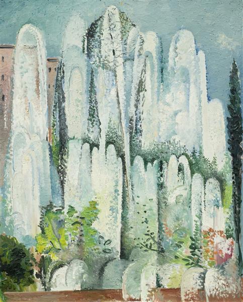 Fontaine Dans A Garden of Rome - 1934