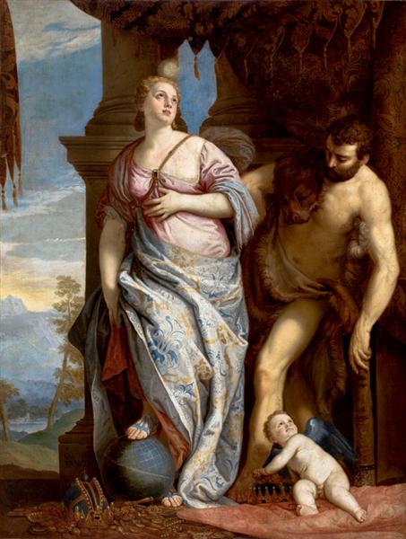 Allegory of wisdom and strength (the choice of Hercules or Hercules and omphale) - 1584