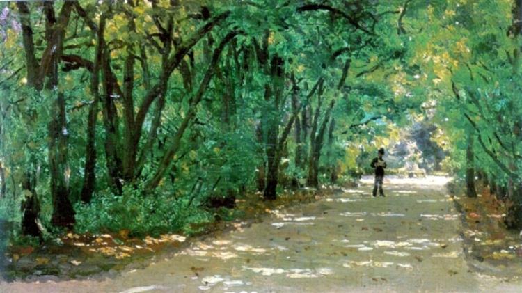 Alley dans le parc Kachanovka - 1880