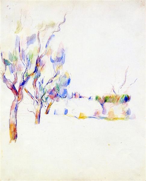 Almond trees in Provence - 1900